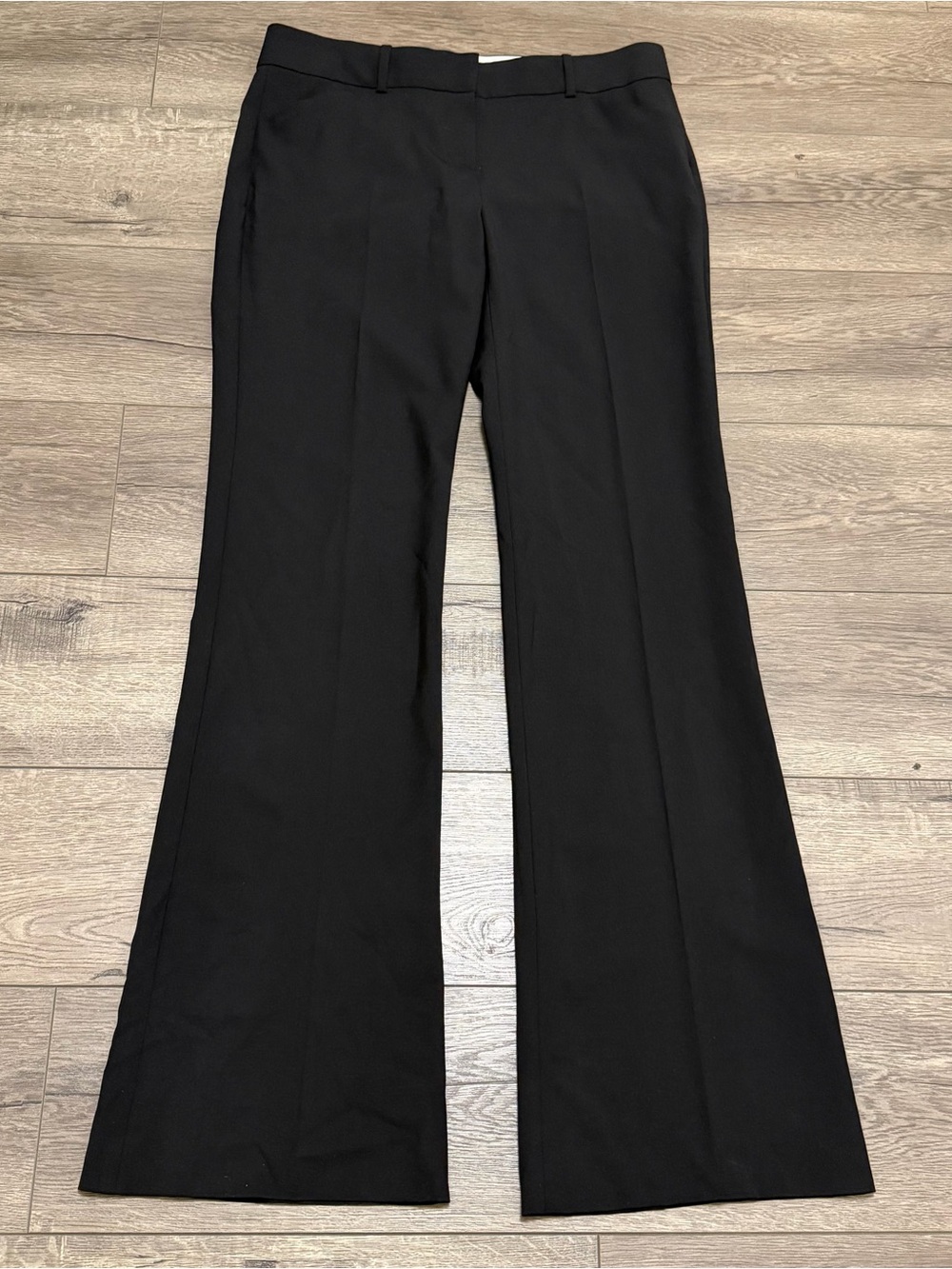 Theory Women's Max C Tailor Wool Blend Stretch Dress Pants Black Size 8 - Picture 2 of 10